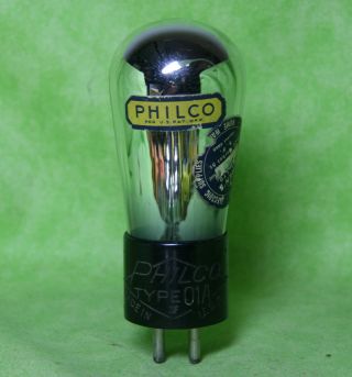 (1) Philco 01 - A Tube Tv - 7d/u,  Engraved Base