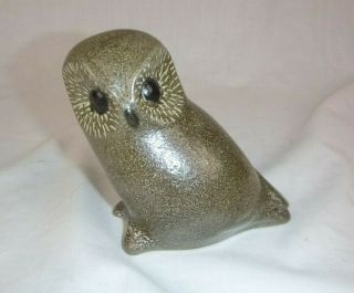Vtg Pigeon Forge Pottery Owl Speckled Glaze Tennessee 4.  5 " High