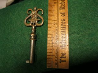Old Vintage Steinway Grand Piano Lock Key Nicely Worn Brass Key