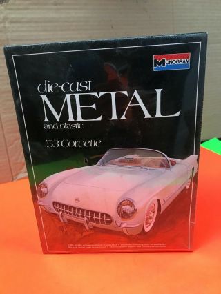 Monogram 1/24 Scale Die - Cast Metal And Plastic 1953 Corvette Model Kit