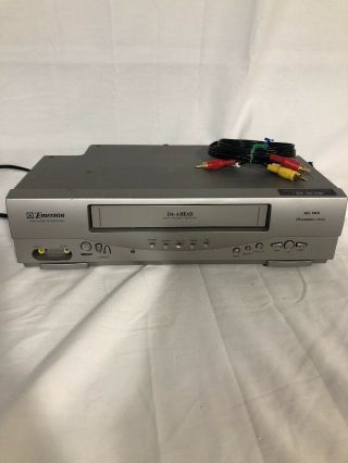 Emerson Ewv404 Vcr 4 Head Video Vhs Player Comes With Av Cables No Remote