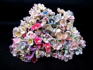 Vtg 4 Bouquets Millinery Flowers Forget Me Not Doll Hat Madame Alexander Ginny