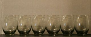 Set of 6 - Vintage - Libbey Co.  - Smoke Tempo - Juice Glasses 5