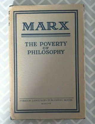 Karl Marx - The Poverty Of Philosophy - Foreign Languages Publishing House