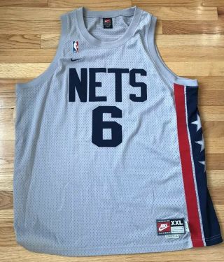 Vintage Nike Nba Nets Stitched Jersey 6 Martin 2xl (k - 9)