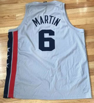 Vintage Nike NBA NETS Stitched Jersey 6 Martin 2XL (K - 9) 2