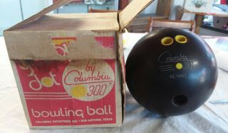 Vtg.  Columbia 300 6e74446 Bowling Ball With Columbia 300 Box 15 Pounds