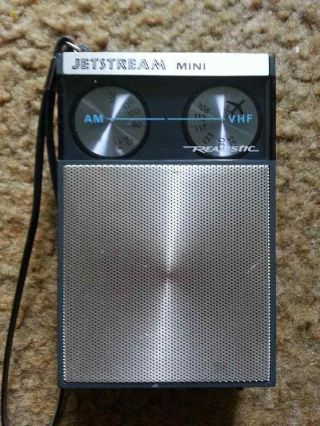 Realistic Jetstream Mini Am / Vhf Aircraft Pocket Radio Portable Vintage Silver