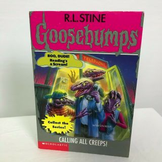 Vintage R.  L.  Stine Goosebumps Calling All Creeps Paperback Book 1996