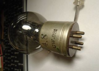 Western Electric VT2 205B Tennis Ball Amplifier Tube with Broken Glass Arbor 3