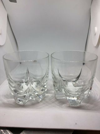 Vintage Style Old Fashioned Scotch Bar Glasses Set Of Two