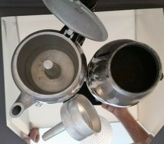 Vintage La Signora Caffettiera Aluminum Stove Top Espresso Coffee Maker Italy 4