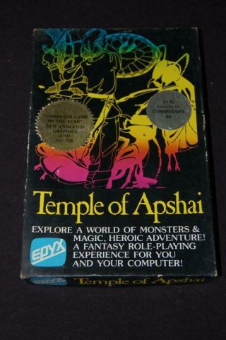 Vintage Temple Of Apshai Epyx 217c Cassette For Commodore 64