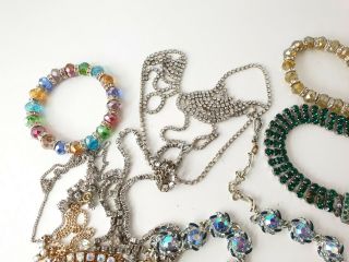 Vintage Crystal Style Costume Jewellery Necklaces Joblot Bundle 2