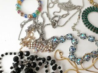 Vintage Crystal Style Costume Jewellery Necklaces Joblot Bundle 5