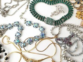 Vintage Crystal Style Costume Jewellery Necklaces Joblot Bundle 6