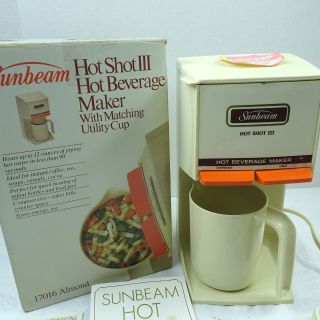 Vintage Sunbeam Hot Shot Iii Beverage Maker Dispenser 17016 Almond