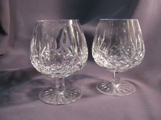 Waterford Crystal Vintage Lismore Brandy Snifters - Two - Perfect - 5 1/4 "
