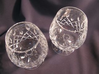 Waterford Crystal Vintage Lismore Brandy Snifters - TWO - Perfect - 5 1/4 