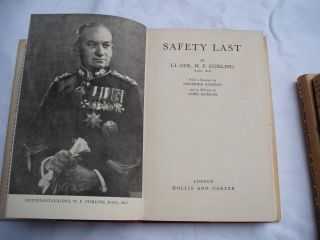 Safety Last by Col.  W.  F.  Stirling D.  S.  O. ,  M.  C.  (Hollis & Carter,  1954) HB DJ 1st/4th 5