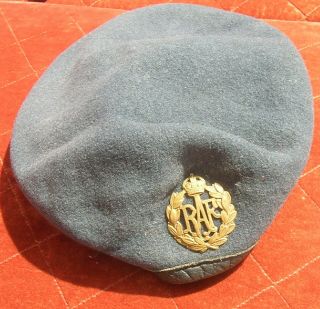 Vintage Military R.  A.  F Cap With Badge K.  C
