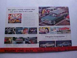 1961 Chrysler,  Dodge,  Plymouth,  Valiant Station Wagon Line X - Large Vintage 61 Ad