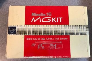 Vintage 1966 Minolta - 16 Mg Sub - Miniature Camera Kit In Factory Boxes