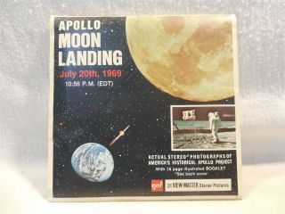 Vintage Gaf Apollo Moon Landing July 20th 1969 View Master Reel Set - Complete