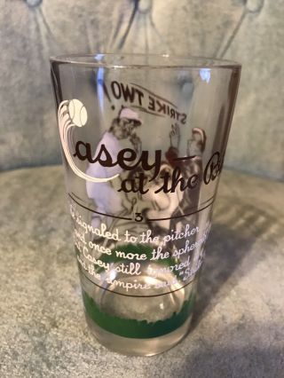 Vintage Promo Glass - Casey At The Bat 3 In Series