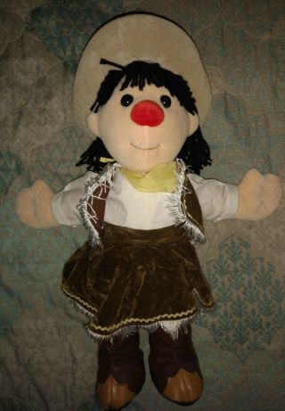 Vintage 90s Big Comfy Couch Molly Plush Doll Cowgirl Toy