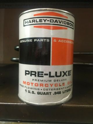 Vintage Nos Harley Davidson Pre - Luxe Oil Can