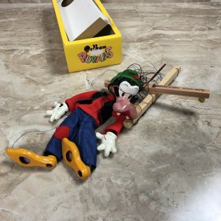 Vintage Disney Goofy Pelham Puppet Marionette Made In England