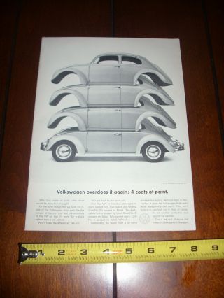 1961 Volkswagen Vw Beetle Bug - Vintage Ad