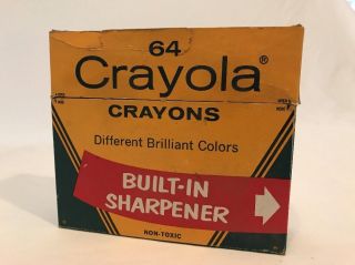 Binney & Smith Crayola Crayons 64 Sharpener Vintage No Barcode Indian Red