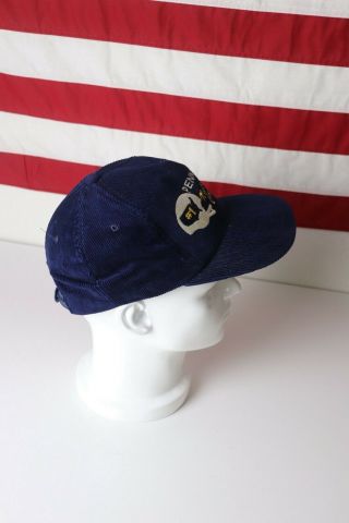 Vintage Penn State 1986 National Champs Corduroy Blue Snapback Hat 4