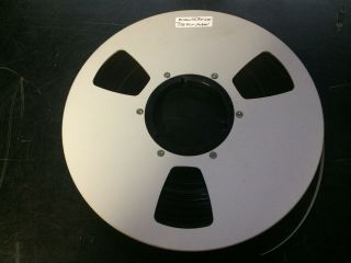 One Professional Reel Audio Tape Metal Ampex Grand Master 1/4 " 10.  5 " Nab Hub Box