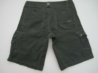 Mens Size 34 Kuhl Vintage Patina Dye Gray Cargo Shorts