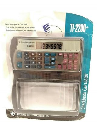 Vintage Texas Instruments Ti - 2200,  Electronic Checkbook Calculator Nos