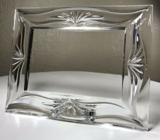 Vintage Marquis Waterford Crystal Picture Frame Roselle 105185 Floral Nwob
