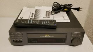 Jvc Hr - J600u Video Cassette Recorder Vhs Player Hyper Bass Sound &working