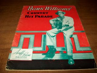 Vintage Souvenir Songbook / Hillbilly 1950 Hank Williams Sr Hit Parade