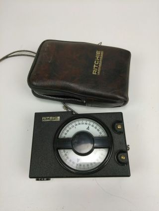 Vintage Ritchie Hand Bearing Compass Ma100 With Case