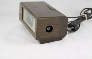 Vintage Linden Flip Alarm Clock - Plastic Faux Wood Grain - Model 969 Japan 2