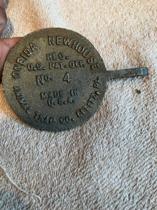 Newhouse 4 Raised Letter Trap Pan Trapping Victor Sargent
