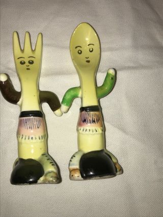 Vintage Spoon And Fork Salt And Pepper Shakers