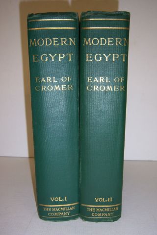 Modern Egypt By Eart Of Cromer.  Two Volume Set.  1908 First Edition.