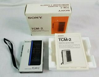 Sony Tcm - 2 1985 Box Cassette Recorder Electronics Walkman