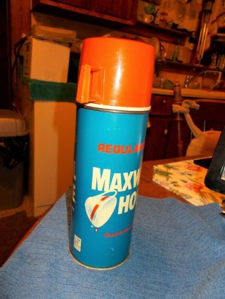 Vintage 1960 ' s Maxwell House Coffee Thermos 9 1/2 