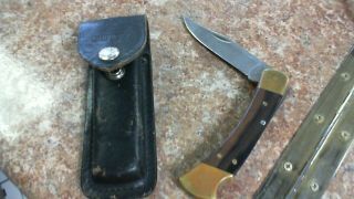 Vintage Estate Usa Buck 110 Pocket Knife & Sheath