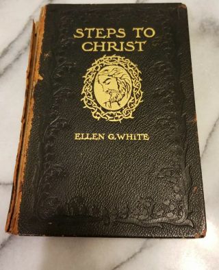 1908 Steps To Christ Hard Back Leather By Ellen G.  White,  Sda Books